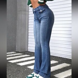 Slim Jeans With Line Design